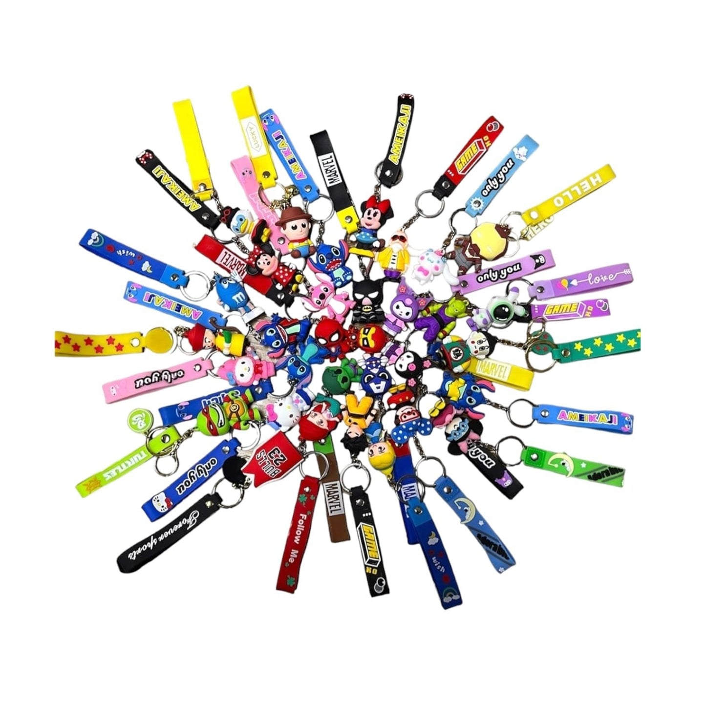 Llaveros Personajes  Surtidos x6 unidades Ref LLVRS