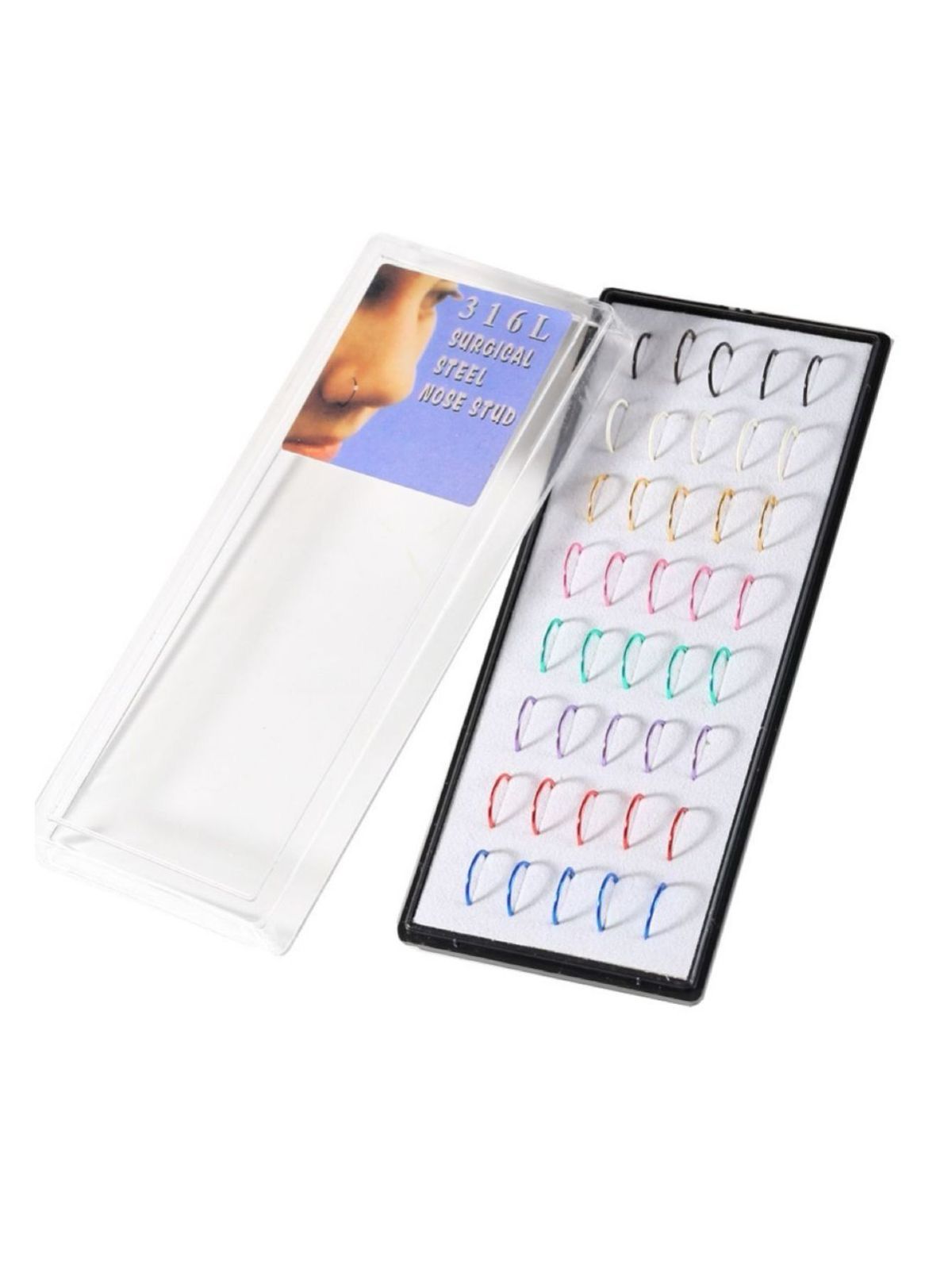 Caja De Piercing Chispita Para Nariz X40 Unds Ossa 050-10