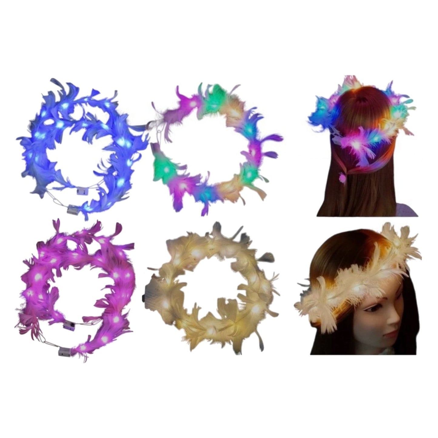 Aro De Plumas Con Luz DK-2632