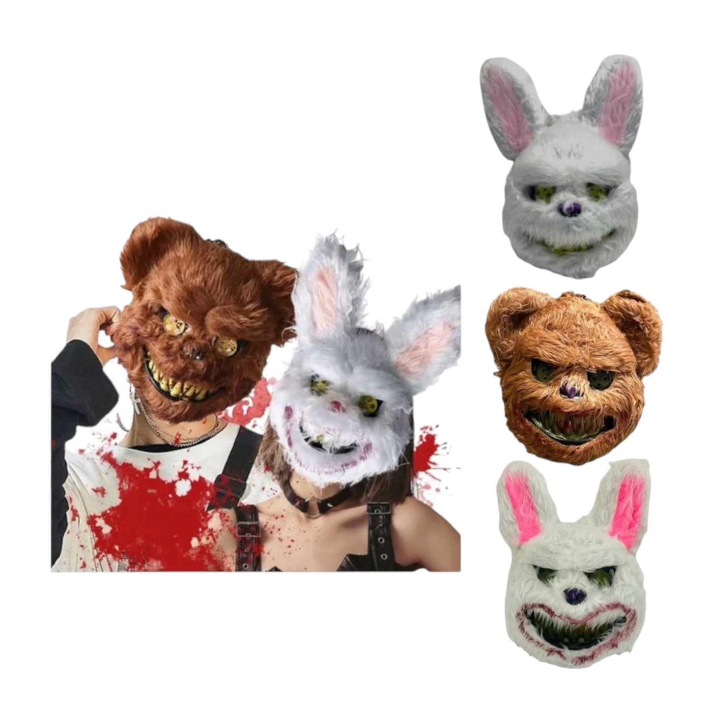 Mascara Conejo Y Oso Sangiento DK-2470