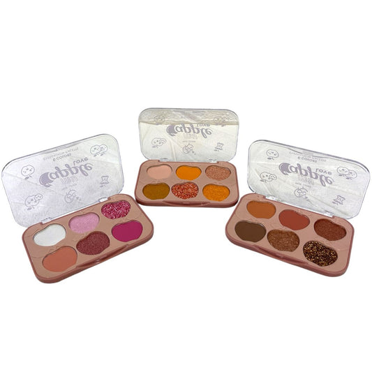 Paleta de sombras manzanas 6 tonos